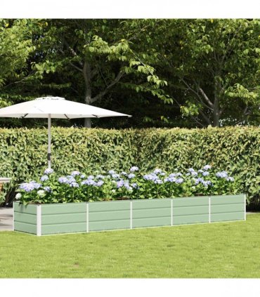 vidaXL Planter Green 400 x 80 x 45 cm Steel