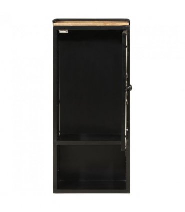 vidaXL Bathroom Cabinet 40x27x90 cm Iron and Solid Wood Mango
