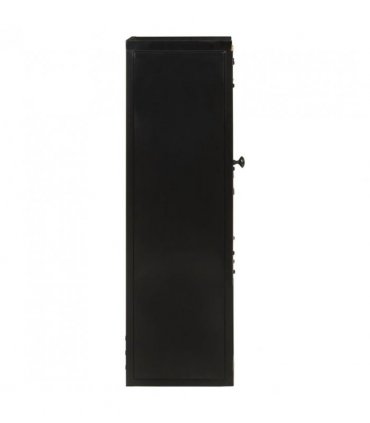 vidaXL Bathroom Cabinet 40x27x90 cm Iron and Solid Wood Mango