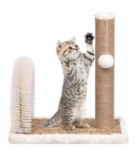 vidaXL Cat Tree with Arch Grooming Brush and Scratch Post