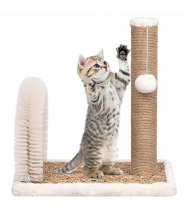 vidaXL Cat Tree with Arch Grooming Brush and Scratch Post