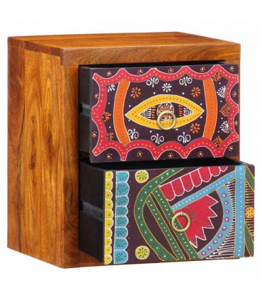 vidaXL Bedside Cabinet Brown 35 x 30 x 40 cm Solid Acacia Wood