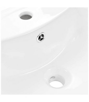 vidaXL Freestanding Basin with Pedestal Ceramic White 520x440x190 mm
