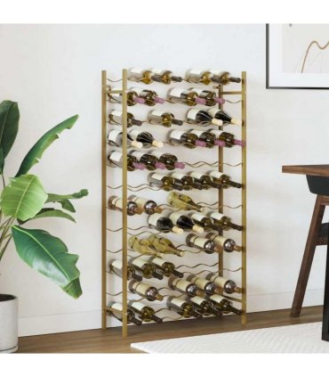 vidaXL Wine Rack for 72 Bottles Gold Metal