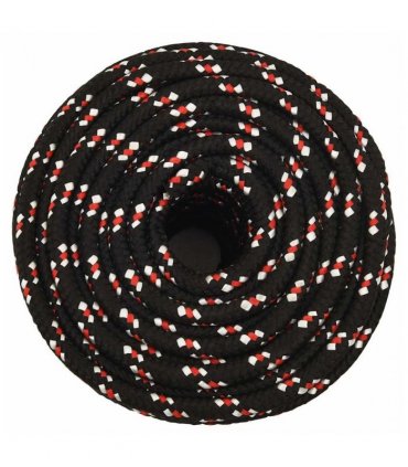 vidaXL Boat Rope Black 12 mm 25 m Polypropylene