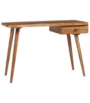 vidaXL Writing Table Solid Acacia Wood 110x50x76 cm