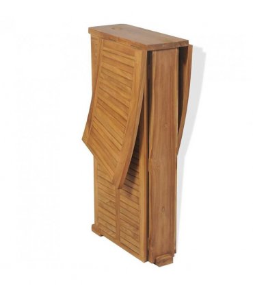 vidaXL Outdoor Bar Set | Brown | Solid Teak Wood | Medium | Foldable