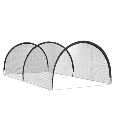 vidaXL Baseball & Softball Black 702 x 369.5 x 243.5 cm Polyester