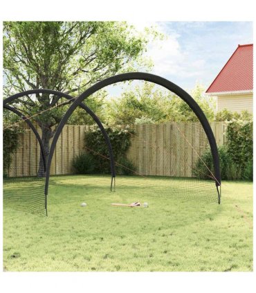 vidaXL Baseball & Softball Black 702 x 369.5 x 243.5 cm Polyester