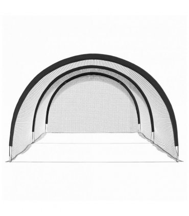 vidaXL Baseball & Softball Black 702 x 369.5 x 243.5 cm Polyester