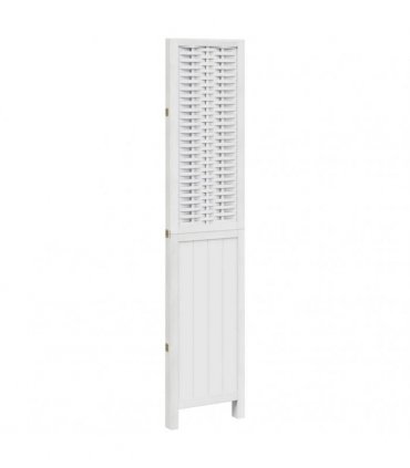 vidaXL Room Divider 3 Panels White Solid Wood Paulownia