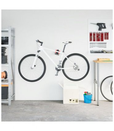vidaXL Bike Repair Stand Wall Mounted Foldable Red and Black Steel