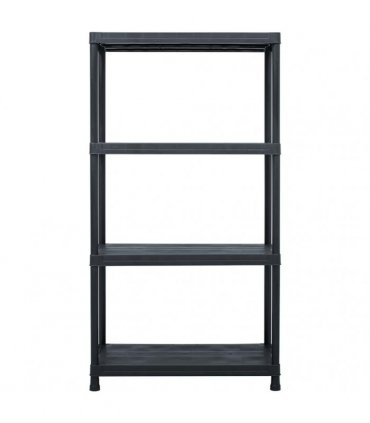 vidaXL Storage Shelf Racks 5 pcs Black 60x30x138 cm Plastic