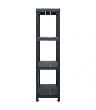 vidaXL Storage Shelf Racks 5 pcs Black 60x30x138 cm Plastic