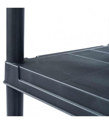 vidaXL Storage Shelf Racks 5 pcs Black 60x30x138 cm Plastic
