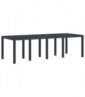 vidaXL Garden Table Anthracite 250 x 100 x 73 cm Poly Rattan