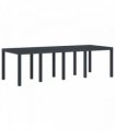 vidaXL Garden Table Anthracite 250 x 100 x 73 cm Poly Rattan