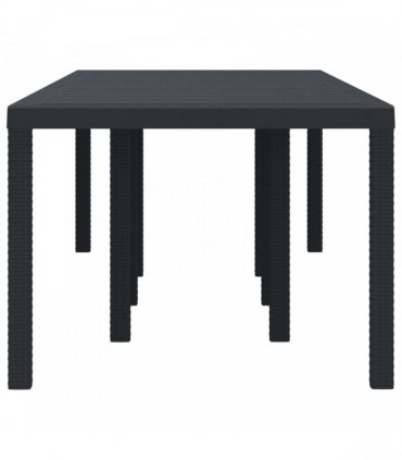 vidaXL Garden Table Anthracite 250 x 100 x 73 cm Poly Rattan