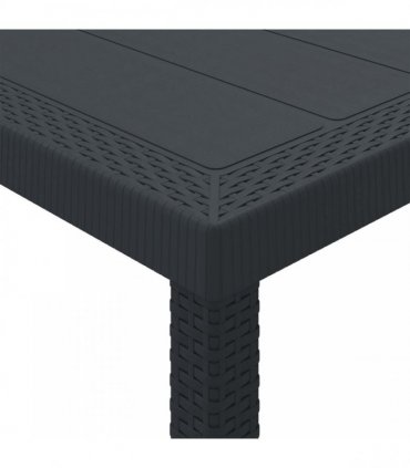 vidaXL Garden Table Anthracite 250 x 100 x 73 cm Poly Rattan