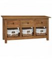 vidaXL Sideboard Solid Mahogany Wood 100x30x50 cm