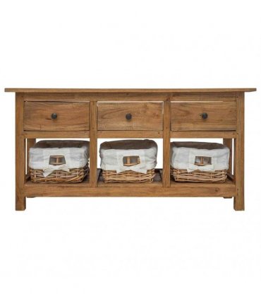 vidaXL Sideboard Solid Mahogany Wood 100x30x50 cm