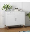 vidaXL Sideboard MOLDE White 90x40x80 cm Solid Wood Pine