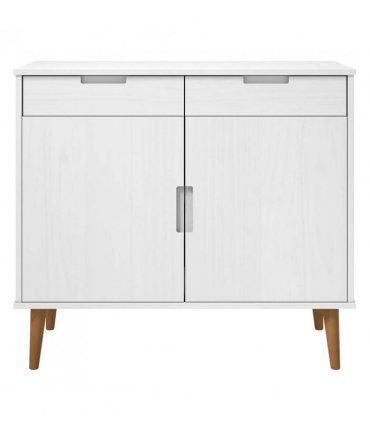 vidaXL Sideboard MOLDE White 90x40x80 cm Solid Wood Pine