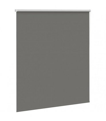 vidaXL Roller Blind Blackout Grey 130x130 cm Fabric Width 126.6 cm Polyester