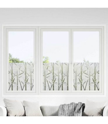 vidaXL Static Window Film Bamboo Pattern 45 x 500 cm PVC