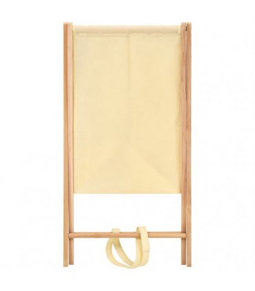 vidaXL Laundry Basket Cedar Wood and Fabric Beige 42x41x64 cm