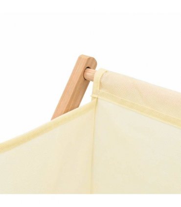 vidaXL Laundry Basket Cedar Wood and Fabric Beige 42x41x64 cm