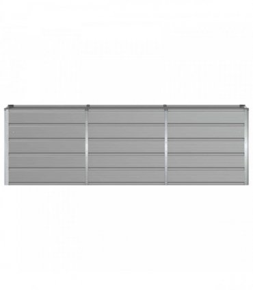 vidaXL Planter Light Grey 240 x 40 x 75 cm Steel