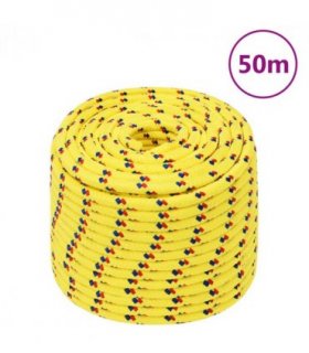 vidaXL Boat Rope Yellow 14 mm 50 m Polypropylene