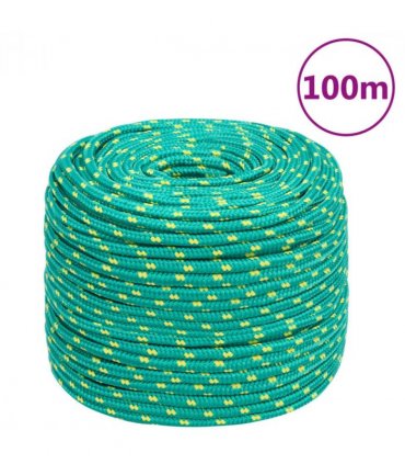 vidaXL Boat Rope Green 10 mm 100 m Polypropylene
