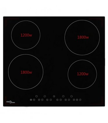 vidaXL Ceramic Hob with 4 Burners Touch Control 6000 W