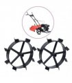 vidaXL Metal Wheels for 6.5 HP Petrol Tiller 2 pcs