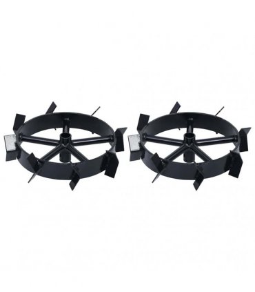 vidaXL Metal Wheels for 6.5 HP Petrol Tiller 2 pcs