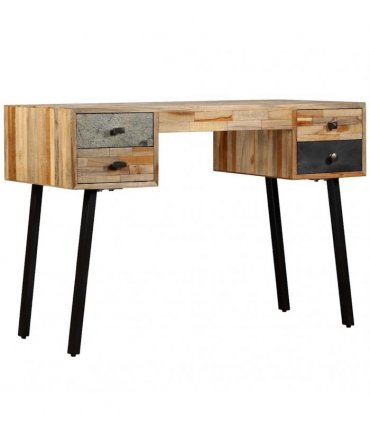 vidaXL Writing Desk Solid Reclaimed Teak 110x50x76 cm