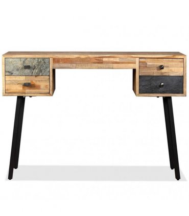 vidaXL Writing Desk Solid Reclaimed Teak 110x50x76 cm