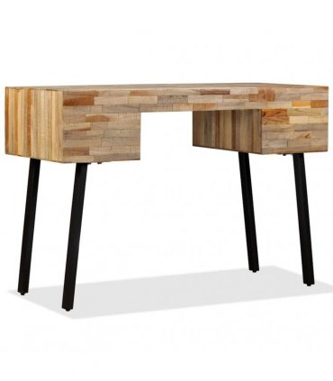 vidaXL Writing Desk Solid Reclaimed Teak 110x50x76 cm