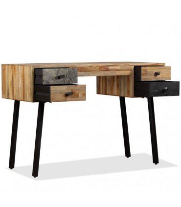 vidaXL Writing Desk Solid Reclaimed Teak 110x50x76 cm