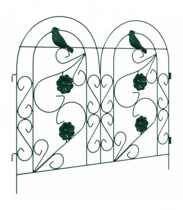vidaXL Garden Fence 5 pcs Green Steel