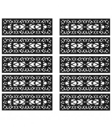 vidaXL Stair Treads 10 pcs 25x75 cm Rubber
