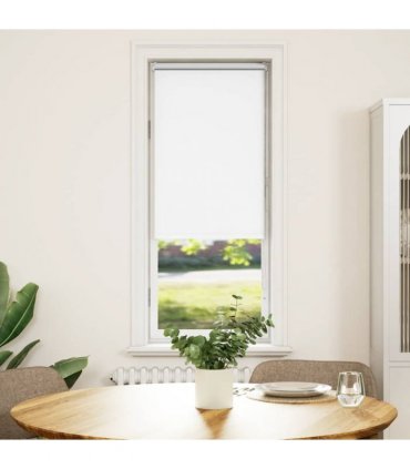 vidaXL Roller Blind Blackout White 40x130 cm Fabric Width 35.7 cm Polyester