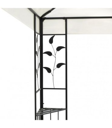 vidaXL Gazebo with Double Roof White 6x3 m Steel