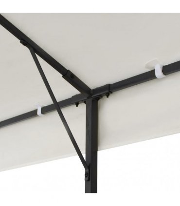 vidaXL Gazebo with Double Roof White 6x3 m Steel