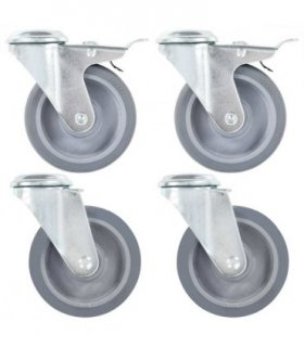 vidaXL Bolt Hole Swivel Casters 4 pcs 100 mm