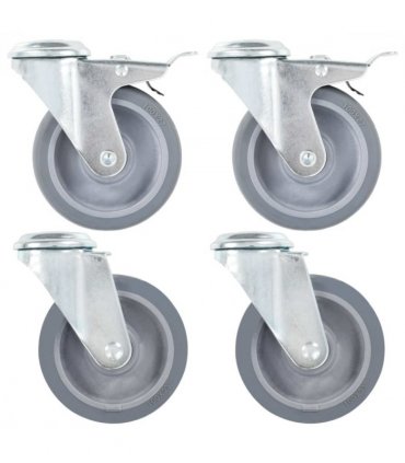vidaXL Bolt Hole Swivel Casters 4 pcs 100 mm