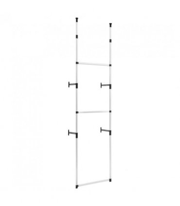 vidaXL Telescopic Wardrobe System with Rods Aluminium