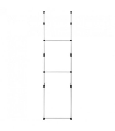 vidaXL Telescopic Wardrobe System with Rods Aluminium